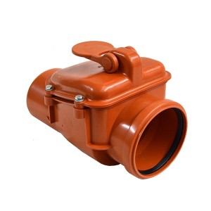 Клапан коричневый PP-H обратный канализационный для НПВХ и PP-H Дн 110 б/нап в/к